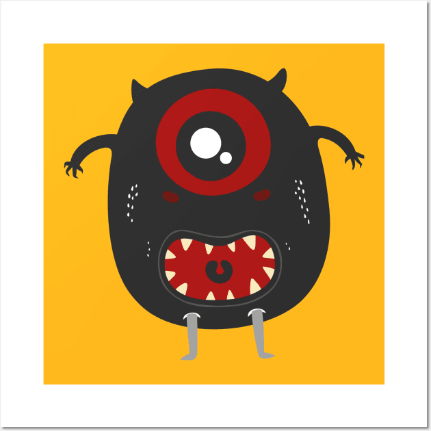 one eye monster Wall Art by mutarek